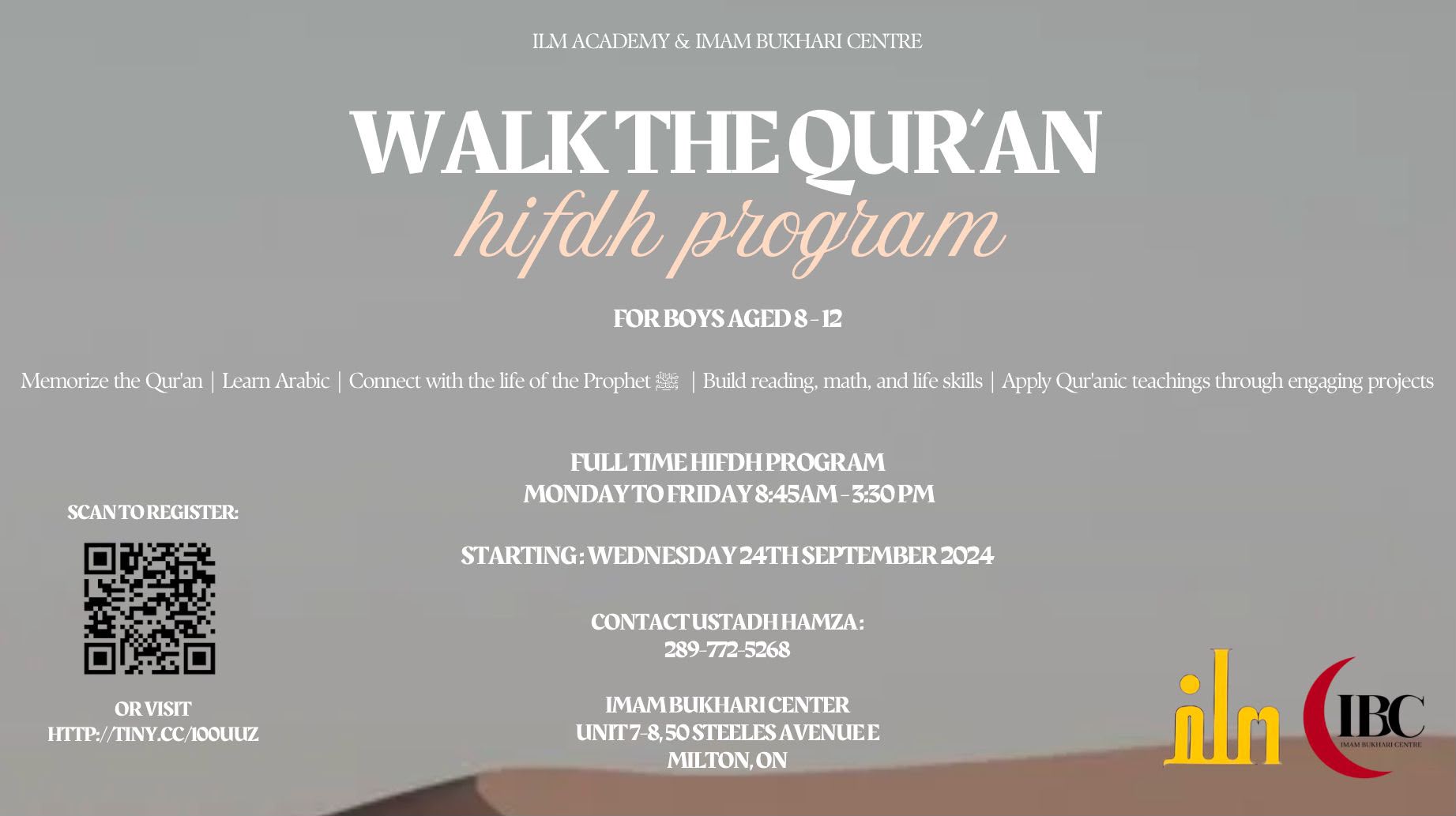 Walk The Quran” Full Time Hifz Program